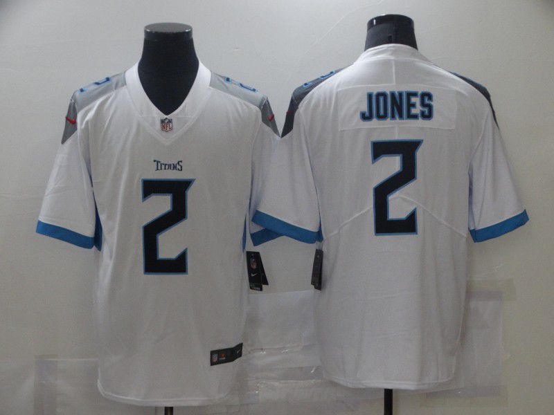 Men Tennessee Titans 2 Jones White 2021 Vapor Untouchable Limited Player Nike NFL Jersey